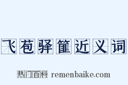 飞苞驿篚近义词是什么意思的图片